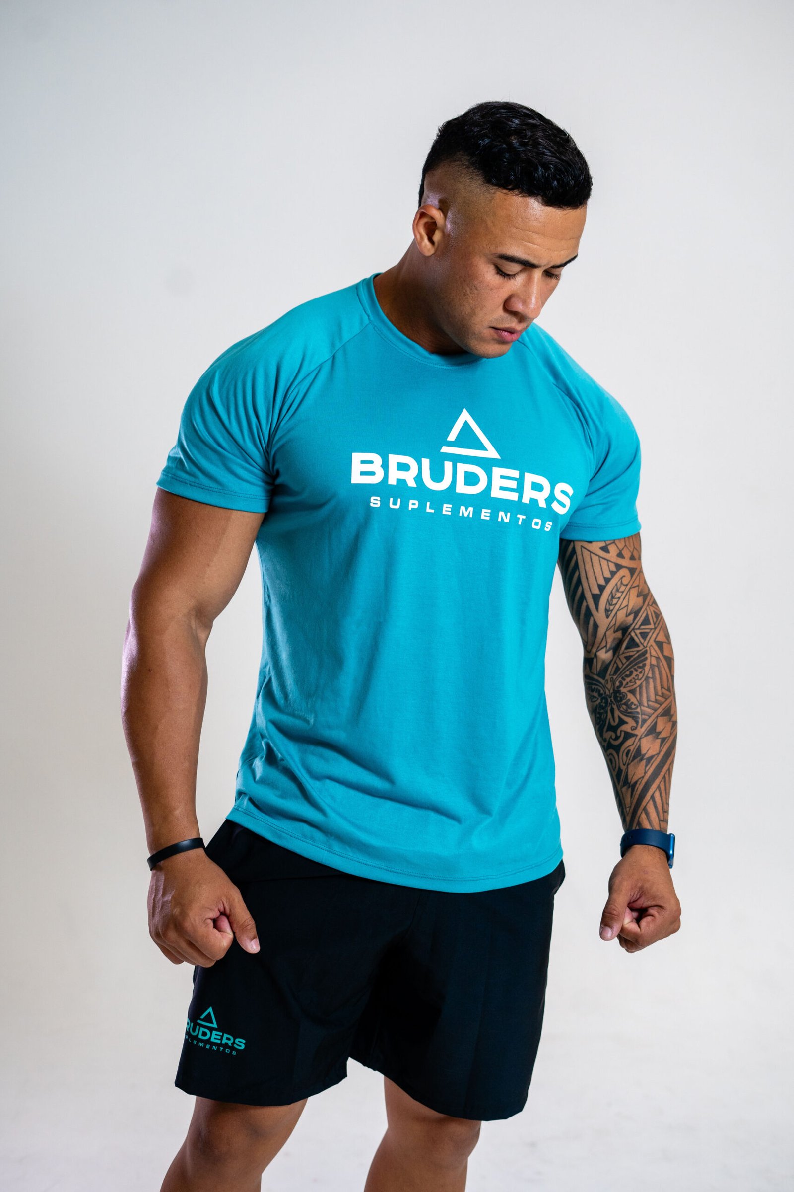 Camiseta Masculina Padrão Triângulo Meia Malha - Bruders